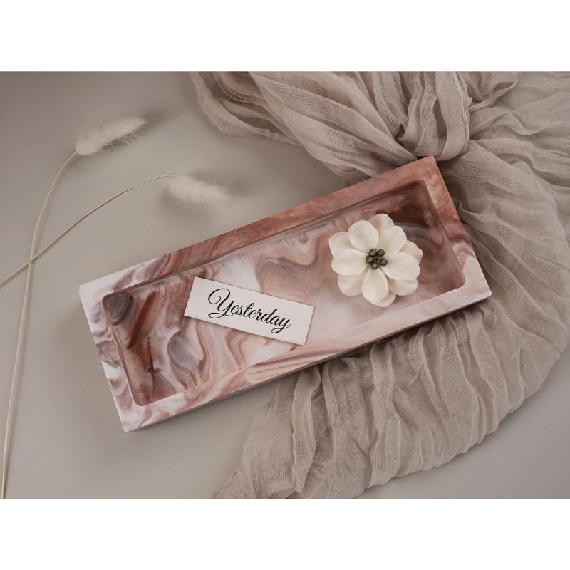 Silicone Tray Molds for Resin DIY Rectangle Mold for Epoxy Casting Jewelry Holder Dish Mold Decorative Candle Tray Mold