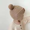 Baby Wool Hat Cute Bear Ear Protection Hat Children Winter Thickened Warm Knitted Korean Version Of The Baby Hat