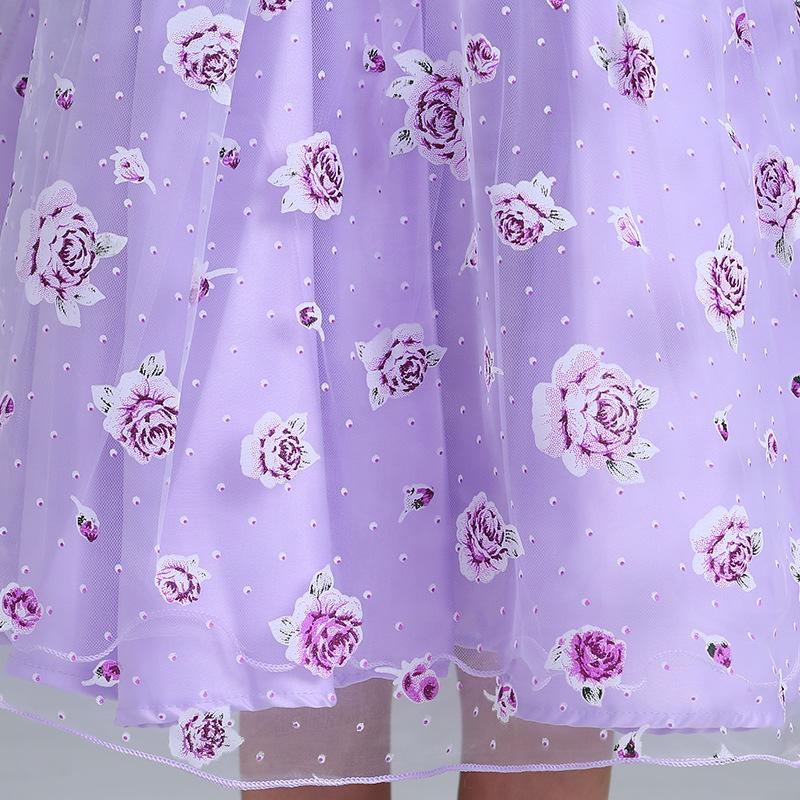 0-10 Years Summer Toddler Baby Girls Dress For Party Wedding Birthday Print Flower Christening Gown Children Clothes Floral