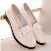 Doudou shoes women's non-slip spring and summer new flat-soled single shoes soft sole one pedal pregnant women comfortable mother white nurse shoes