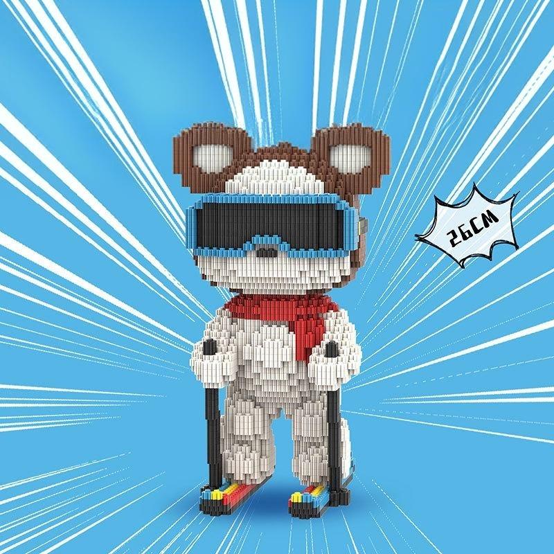 25Cm Kawaii 3D Bear Building Blocks,Assembly Toys,Ornaments, Home Decor,Building Blocks,Thinking Developing Toys,Toys For Gifts