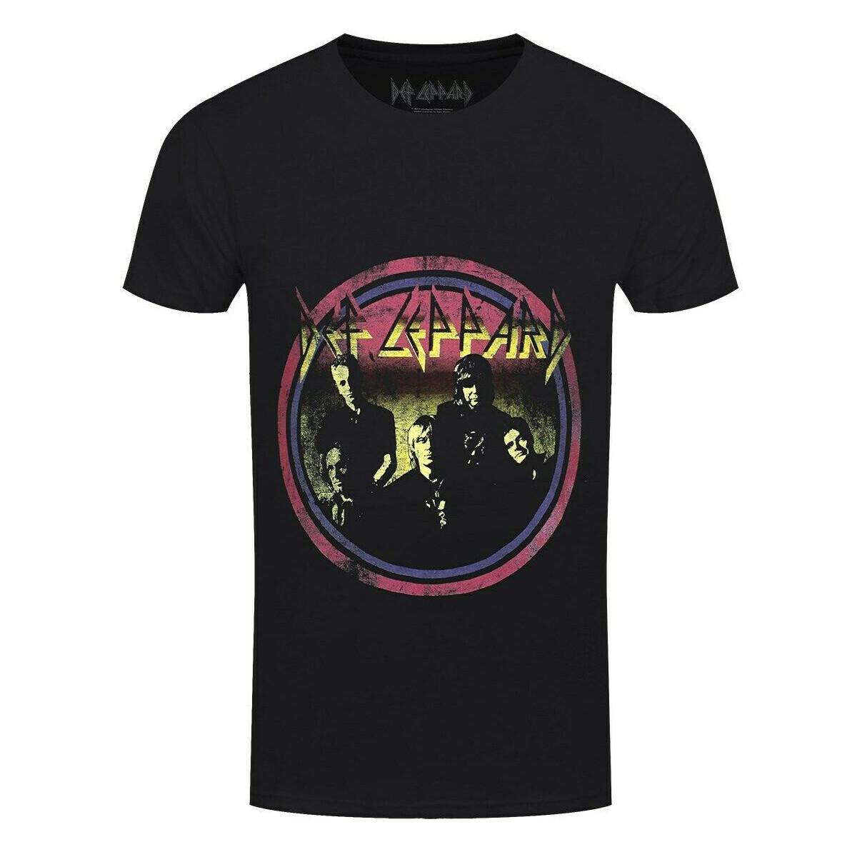 Def Leppard Vintage Circle Shirt S M L XL XXL Tshirt Official Rock Band T Shirt XXXXL
