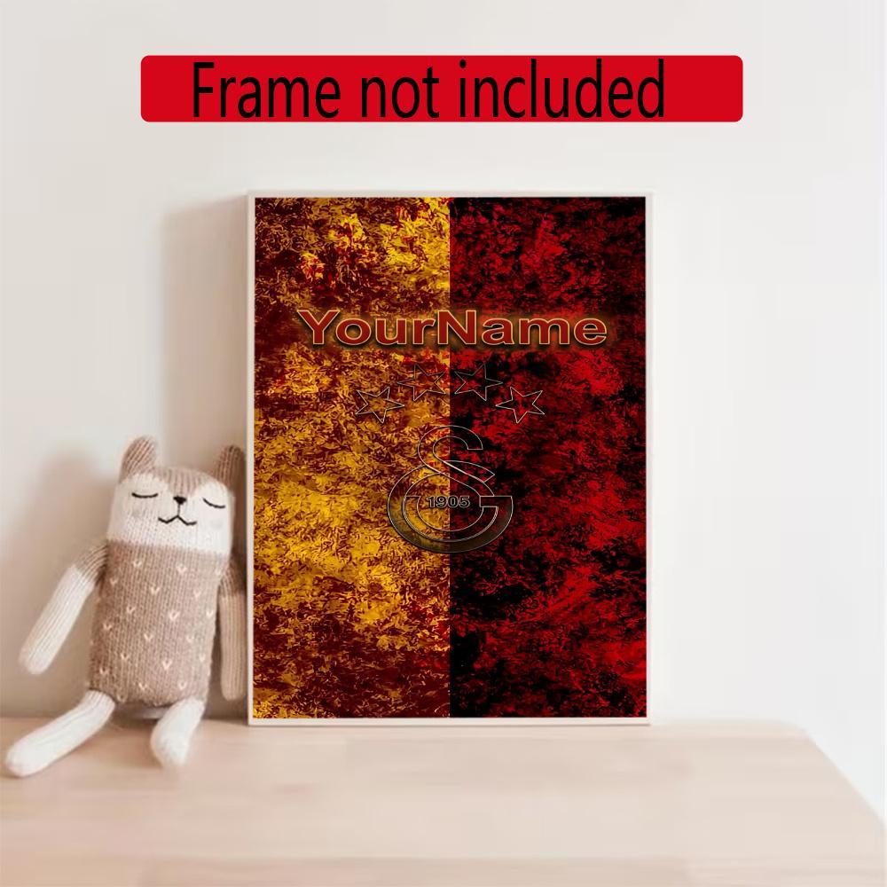 Galatasaray Customize Your Name Diamond Painting Round Diamond Diy Frameless Holiday Artwork Suitable For Home Office Wall Decoration