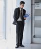Musinsa Standard Straight Hidden Banding Slacks [Charcoal Gray]