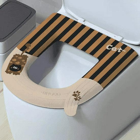 Coussin de siège de toilette universel imperméable lavable sans eau et housse adhésive