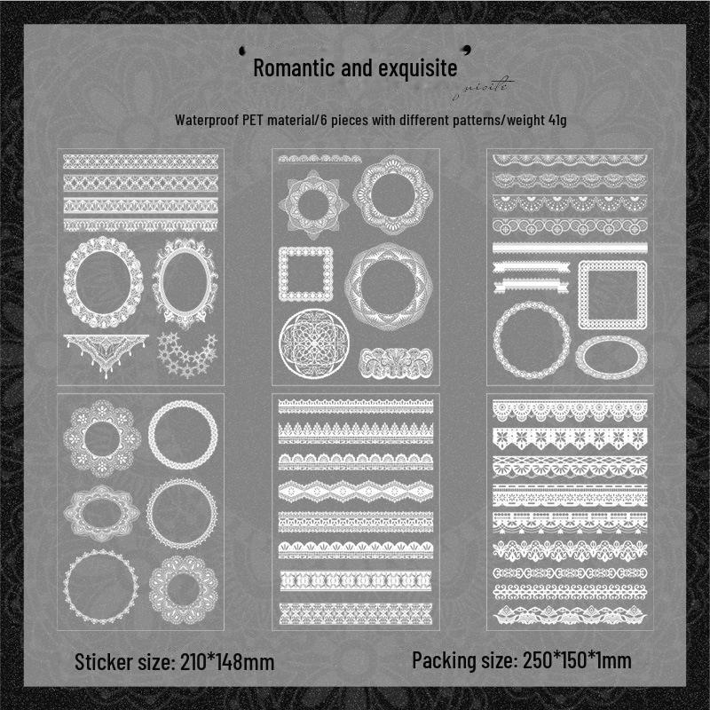 

Наклейки для ретро-фильмов Yuezhen: Очаровательный, водонепроницаемый набор наклеек из ПЭТ