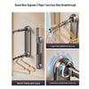 Multifunctional Telescopic Clothes Rack with Strong Suction Cup, Punch-Free Design for Bedroom Storage.