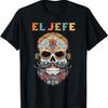 Der Chef Lustiger Schädel Mexikanischer Boss Spanisch Dia De Los Muertos T-Shirt
