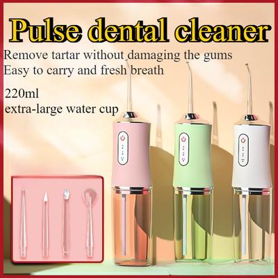 Přenosný inteligentní elektrický ústní irigátor Water Flosser 4 trysky 3 režimy Dobíjecí dentální vodní tryska irigátor dentální čistič zubů