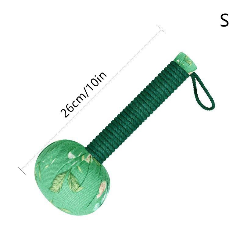26/33cm Long-Handled Wormwood Massage Hammer For Lymphatic Drainage - Manual Full Body & Back Relief, Stress Reduction