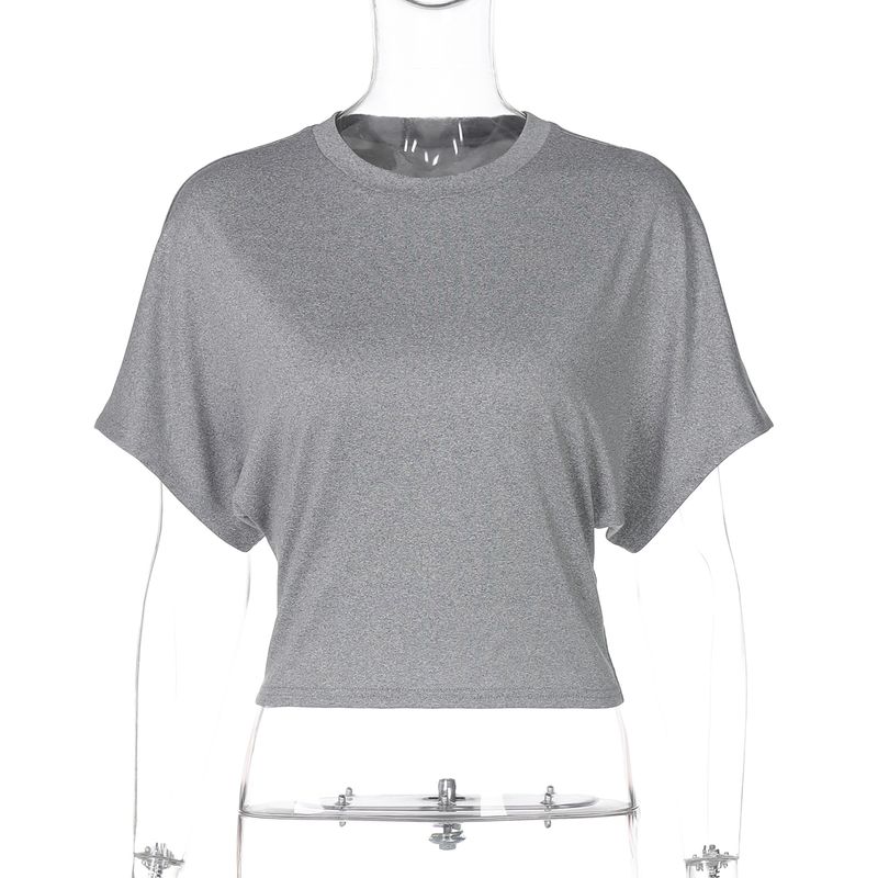 Shemoda Summer All-Matching round Neck Short Sleeve T-shirt Female Street Fashion Loose Leisure Slimming Sexy Tops