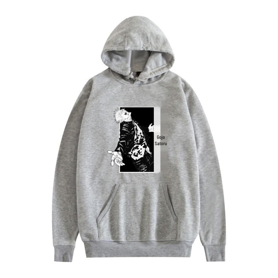 Jujutsu Kaisen Bedruckter Herren-Kapuzenpullover in Übergröße für den Herbst