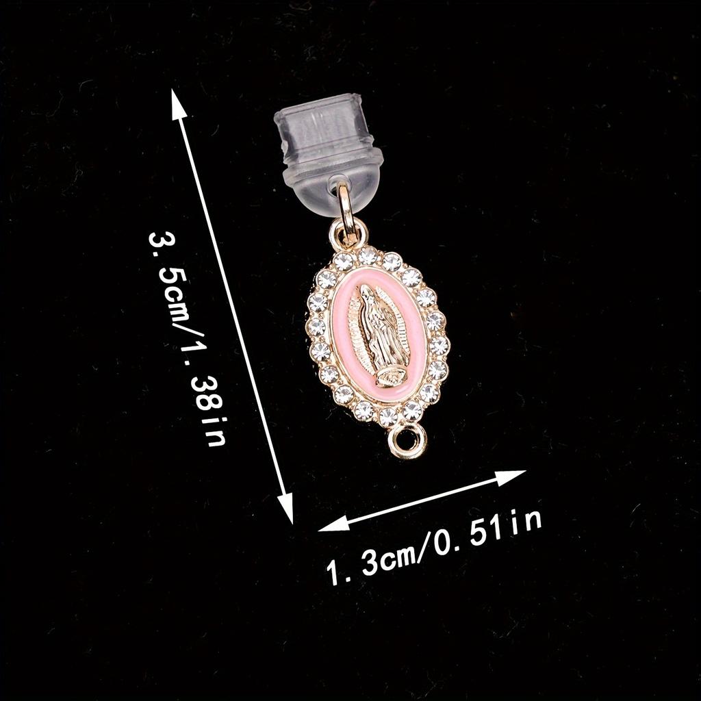 1 Stück Jungfrau Maria Anhänger Handy Staubschutzstecker - Dekorativer Anhänger