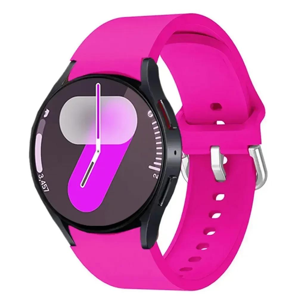 20mm Silicone Strap For Samsung Galaxy Watch 7/6/5/4 44mm 40mm Watchband For Galaxy Watch 6 4 Classic 43mm/47mm 42mm/46mm Band