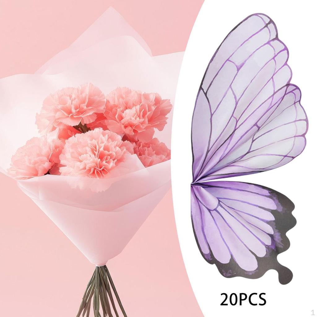 20 Pieces Bouquet Wrapping Papers Packaging Decor Creative Arrangements DIY Crafting Floral