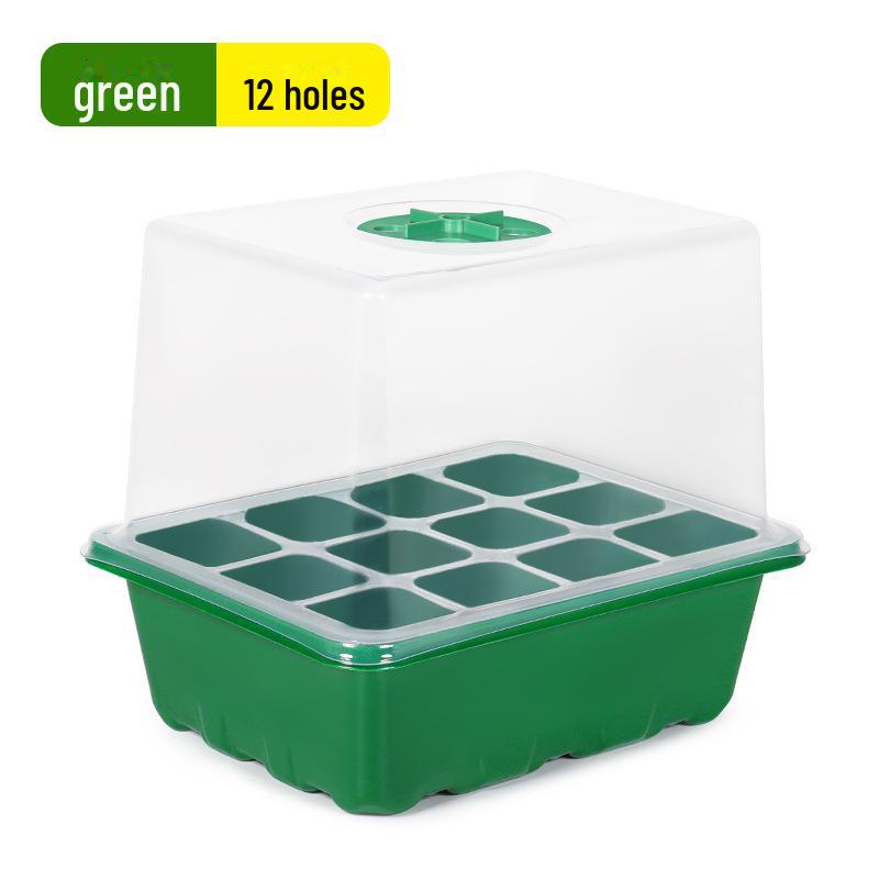 Heightened Seedling Box with Cover - 6/12 Holes, 3-Piece Set for Succulents & Vegetables