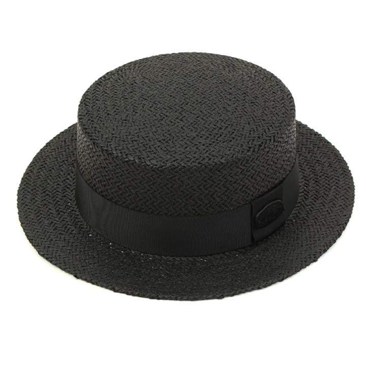Black Flat Short Panama Hat