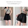 Casual Shorts Women's Washed Cotton Overalls Loose High Waisted Wide Leg Pants Women's Three-quarter Pants