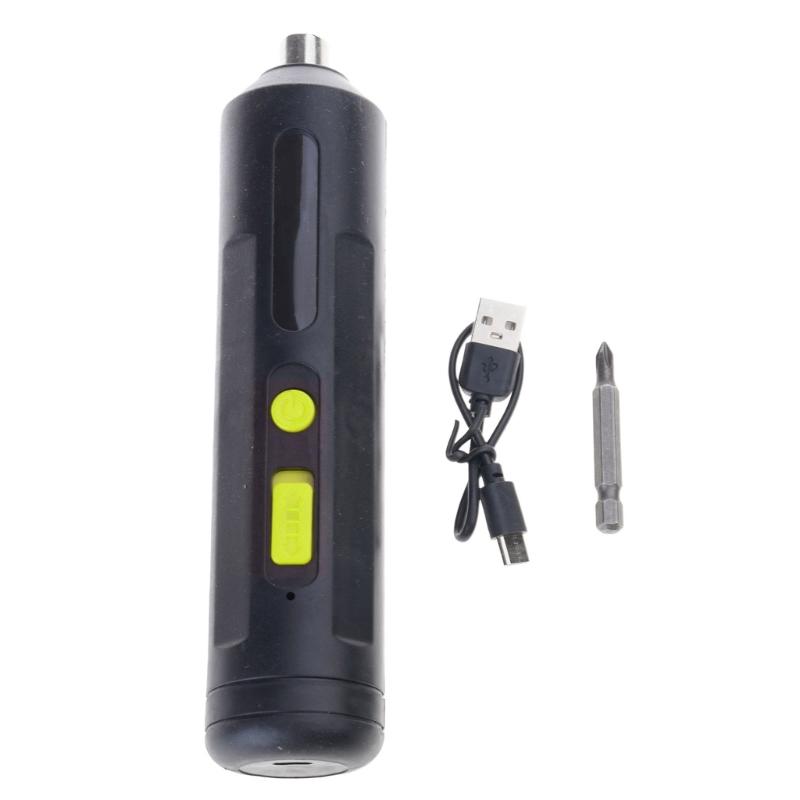 Electric Screwdriver Kit Featuring Various Screwdriver Bits Crosses Flat Head Type Ergonomic Handle Comfort Grip High Capacity Battery