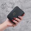 Portable Pu Leather Short Wallet Zipper Closure Cute Style Women Card Holder Simple Design Large Capacity Coin Purse For Women