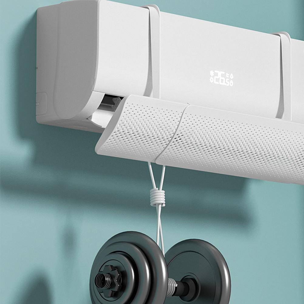 Telescopic Air Conditioner Air Deflector for Wall Mounted Units Featuring Anti Wind Baffle To Soften Direct Airflow