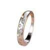 Simple, Smooth, Silver-colored Ring with Diamond Accents Niche, Lightweight Luxury Diamond Ring Versatile Accessories for Couples