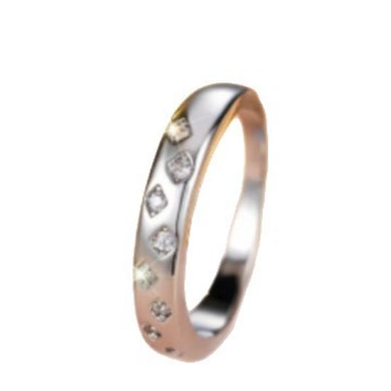 Simple, Smooth, Silver-colored Ring with Diamond Accents Niche, Lightweight Luxury Diamond Ring Versatile Accessories for Couples