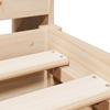 Solid Wood Bed with Shelf Without Mattress 135 x 190 cm Pine