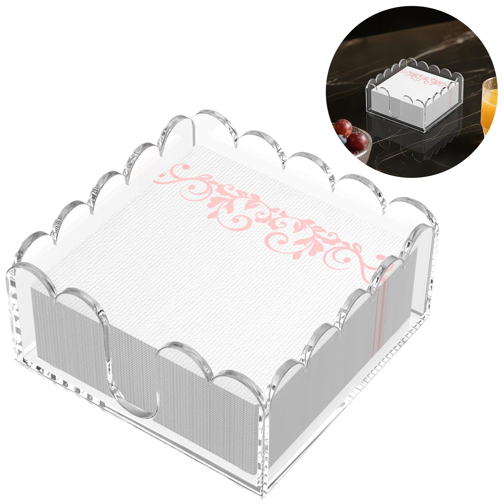 

Delicate Acrylic Tissue Boxes Napkin Holder Premium Paper Towel Napkin Organizer for Cocktail Bathroom Kitchen & Dining
