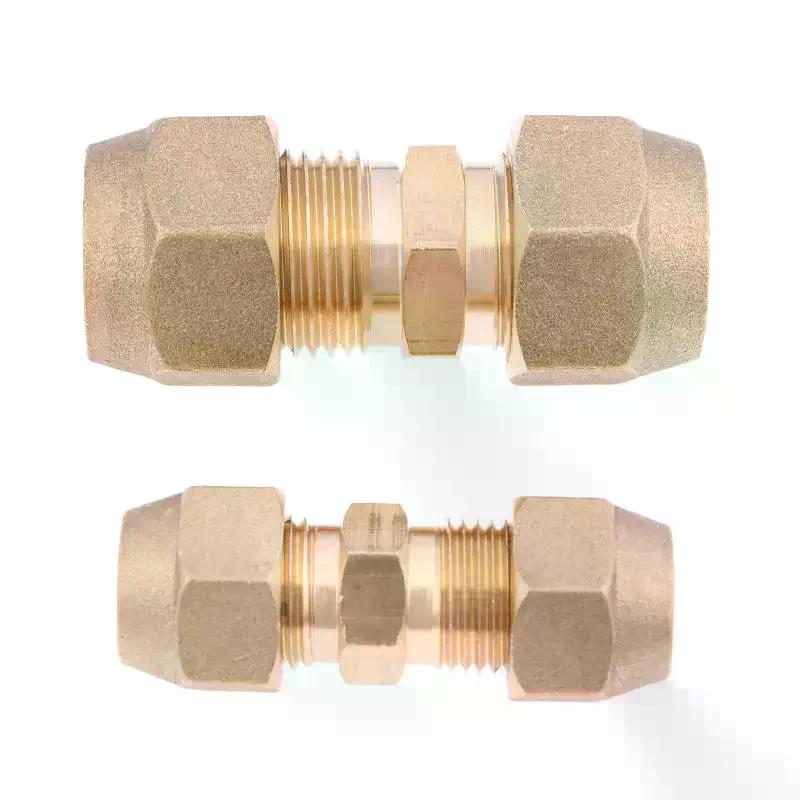 *1Pcs 2 3 4 5mm Quick Connectors Straight Pipe Extension Joint No-Weld Fittings With Flare Nuts Copper Connectors