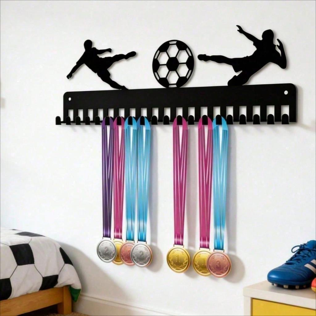 Metal Wall Mount Medal Hanger With 5 Hooks Sports Award Display Holder For Athlete Gift