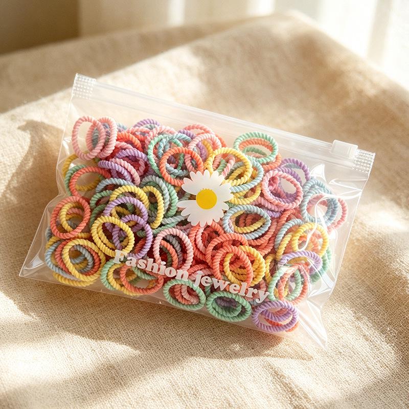 Net Celebrity High Elasticity Thin Hair Tie - Small Circle Style for Girls