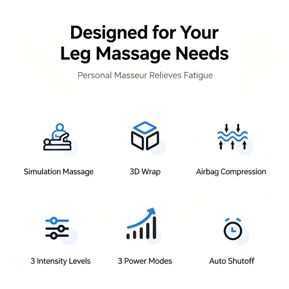 Cyclic Pressurization Air Compression Leg Massager Boots Leg Massager  Personal Care