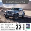 SOJAL Sun Visor Repair Kit, Aluminum Alloy Heavy Duty Sun Visor Clips Compatible with Jeep Wrangler JK 2018/ Wrangler 2018-2022/ Gladiator 2020-2022,