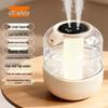 "2024 Dual Spray USB Humidifier - Large Capacity for Home, Office & Dorm, Aromatherapy & Desktop Friendly, Ideal Gift"