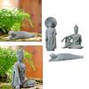 Fish Tank Buddha Meditating Sculpture Home Decor Wide Application Smooth Surface Unique Scenery Fine Workmanship for Yoga Room