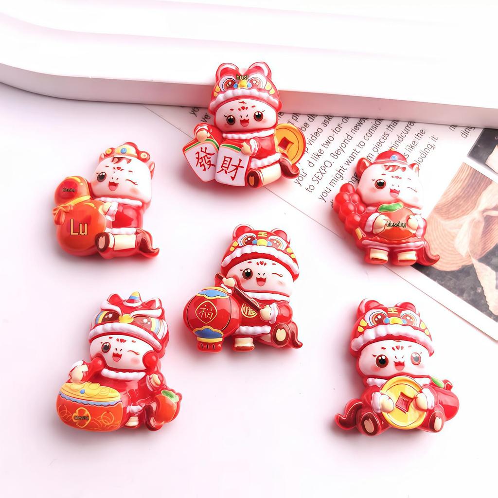 2025 Star Keychain & DIY Hair Accessories - Cartoon Dragon Baby Drip Oil Hair Ties & Resin Charms