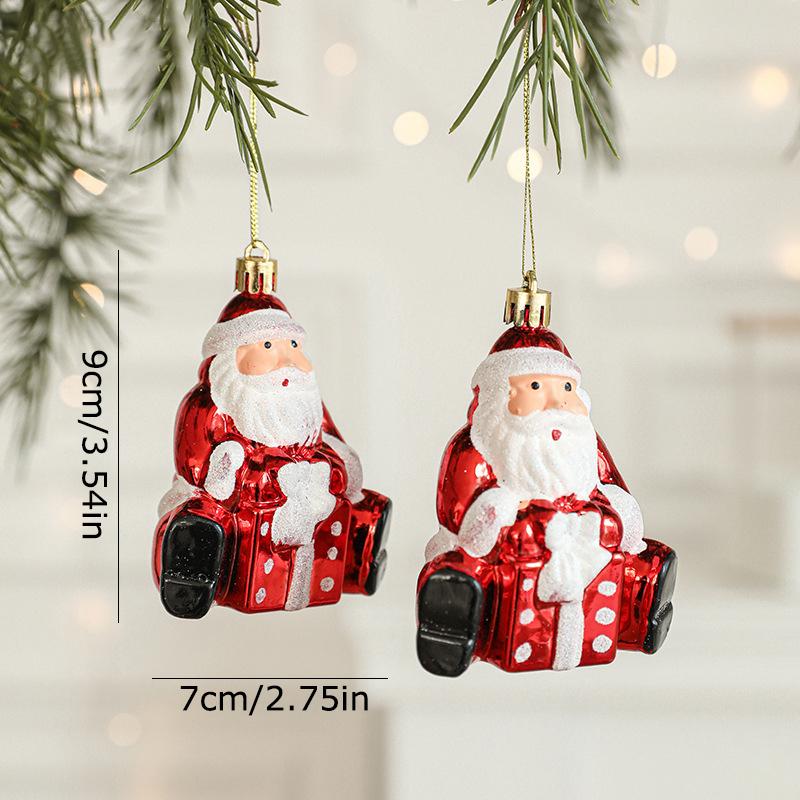 

2 шт. Подвески в виде Санта-Клауса, Рождественские шары, Товары для вечеринок, Украшение для рождественской елки, Детские подарки, Доступно несколько вариантов