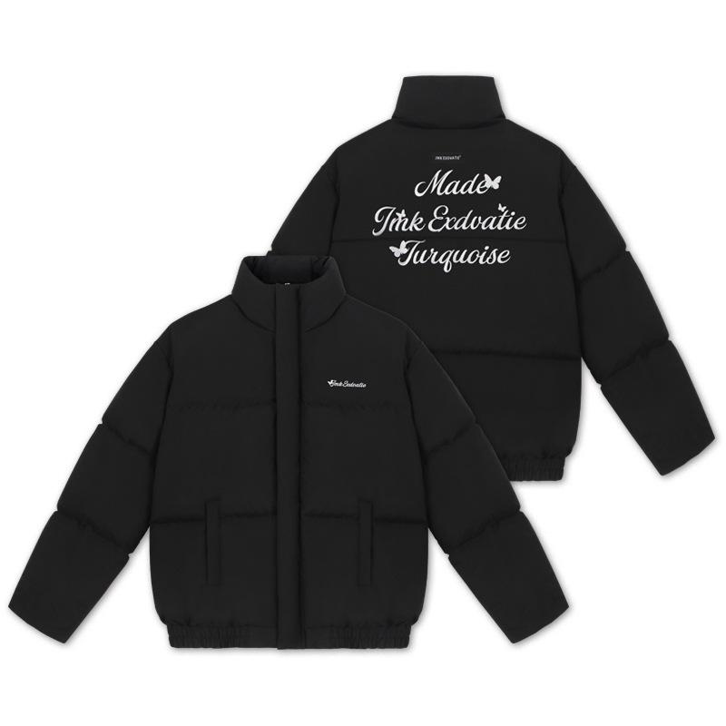 

Unisex Winter Embroidered Cotton Jacket - Loose, Thick, Warm Fashion Outerwear for Couples Extra Large