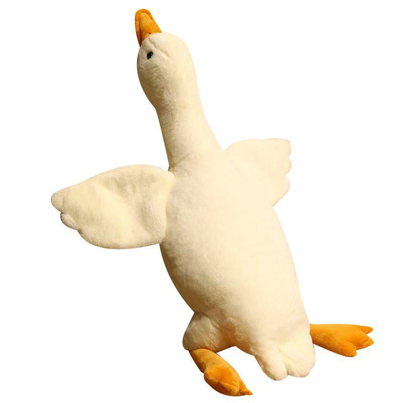 Internet celebrity big white goose plush toy sleeping soothing sleeping doll goose doll long throw pillow gift