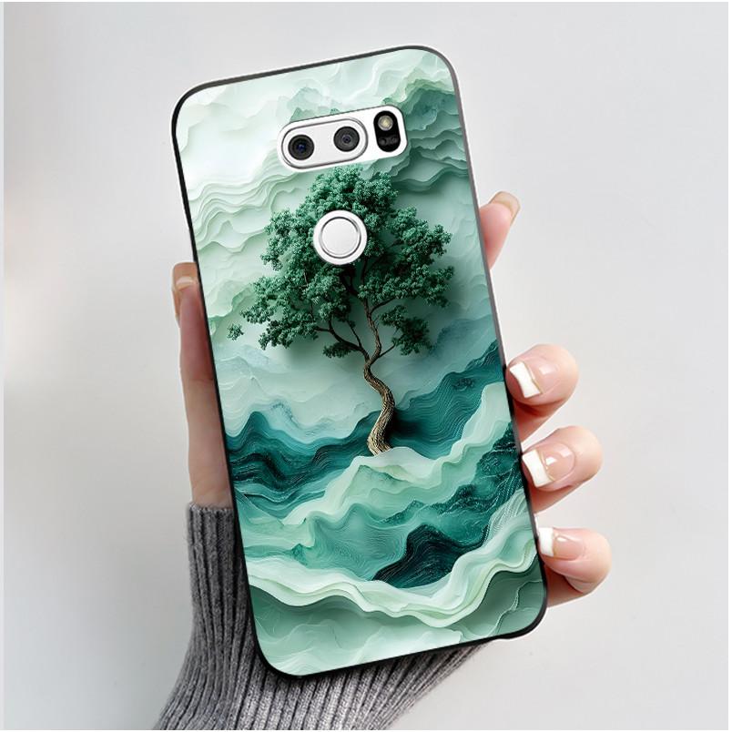 Cute Case For LG V30 V30+ Plus Funda LG V30s ThinQ Capa LG V35 ThinQ Printing Shell Protective Cover Soft Silicone Cartoon Cases