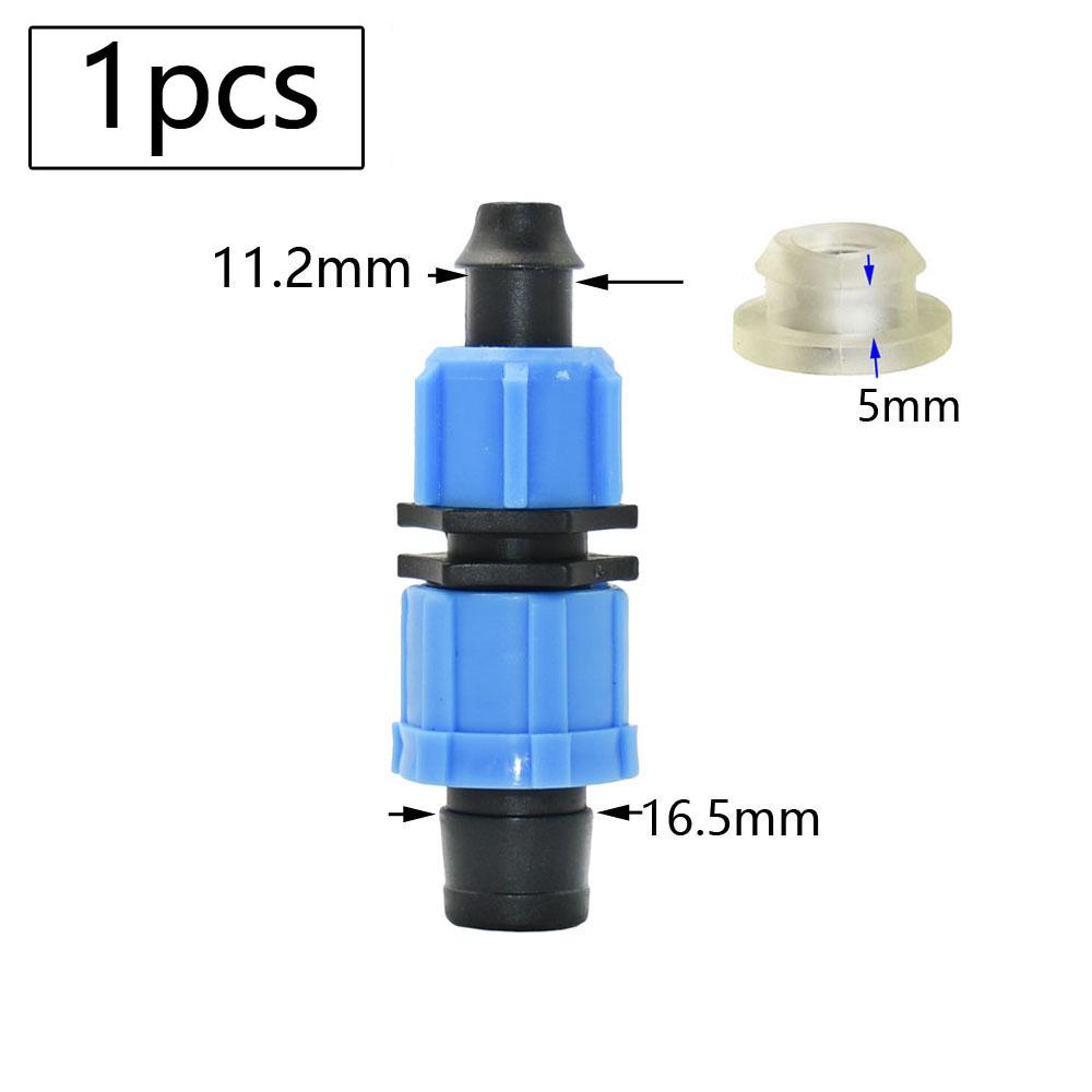 16mm Micro Irrigation Drip Tape Connectors Tee Repair Elbow End Plug Tap Fittings Locked Hose Joints Greenhouse Coupler