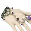 Retro Lace & Crystal Lolita Bracelet-Ring Chain
