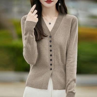 Pullover Mantel Strickjacke für Damen Winter Verdickt Einfarbig Locker Langarm Strickpullover Mantel