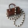 New Fashion Woman Bag Accessory Detachable Wood Beaded Chains Cute Acrylic Luxury Strap Women Elegant Bag Shoulder Handle Chain