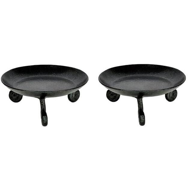 @ Small Wrought Iron Pillar Candle Stand 4.5 Inch Set Of 2 Z691 MJ-128-60%OFF