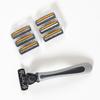 Jierui Stainless Steel Double Layer Manual Men's Razor with Holder and 30 Blades