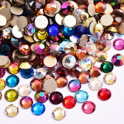 Gold Bottom Glass Flat Bottom Diamond Nail Drill, Decorative Mobile Phone Case Diy Nail Accessories Rhinestone Jewelry