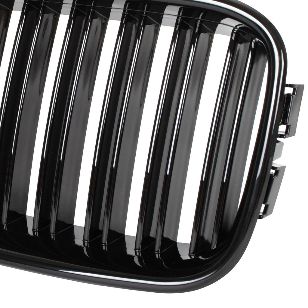 BMW 3 E36 91-96 grilles between the headlights (kidneys) left + right set BLACK GLOSSY DOUBLE BAR