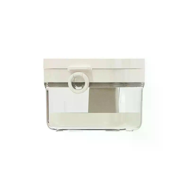 2-in-1 Mehrschichtige Aufbewahrungsbox für Zahnprothesenhalter mit Spiegeldeckel, Reinigungsaufbewahrungsbox mit Reinigungsbürste, Auslaufsichere orale kieferorthopädische Box